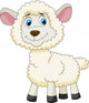 Cute Sheep Cartoon Wall Decal