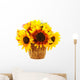 sunflowers in basket Wall Decal