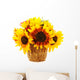 sunflowers in basket Wall Decal