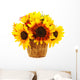 sunflowers in basket Wall Decal