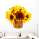 sunflowers in basket Wall Decal