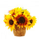 sunflowers in basket Wall Decal