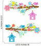 Couples of Birds Sitting on Branches Wall Decal
