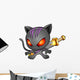 Cute Kitten Warrior Ninja Wall Decal