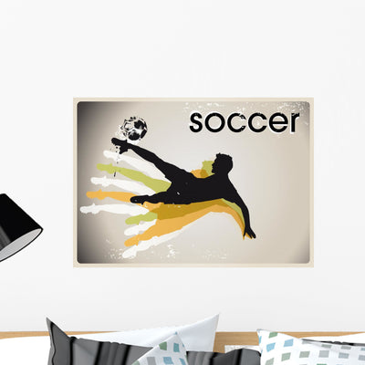 Soccer Vector Posters shown on a wall