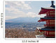 Japanese Red Pagoda and Wall Mural