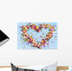Heart from petals Wall Mural