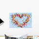 Heart from petals Wall Mural
