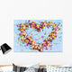 Heart from petals Wall Mural
