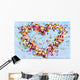 Heart from petals Wall Mural