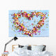 Heart from petals Wall Mural
