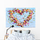 Heart from petals Wall Mural