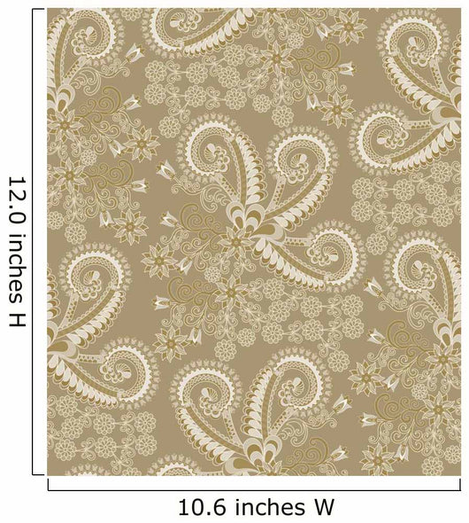 Paisley Pattern Shades Gray Wall Decal