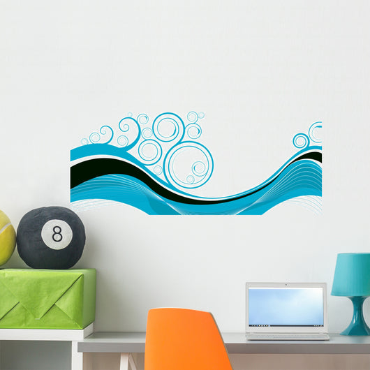 Swirl Wave Wall Decal