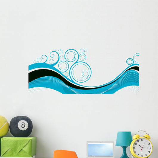 Swirl Wave Wall Decal