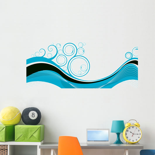 Swirl Wave Wall Decal