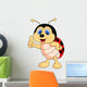 Cute ladybug cartoon thumb up Wall Decal