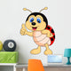 Cute ladybug cartoon thumb up Wall Decal