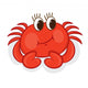 Crab Coloring Book Vector