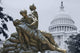 Memorial Statues to Vietnam Wall Decal