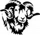 head of ram Wall Decal