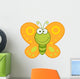 Smiling Butterfly Cartoon Mascot