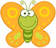 Smiling Butterfly Cartoon Mascot