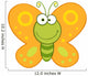 Smiling Butterfly Cartoon Mascot