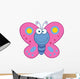 Smiling Butterfly Cartoon Character