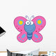Smiling Butterfly Cartoon Character