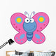 Smiling Butterfly Cartoon Character