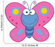 Smiling Butterfly Cartoon Character
