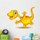 Cute Yellow Dinosaur Cartoon Wall Decal
