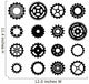 Set Black Cogwheel