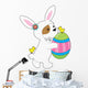 Cute Puppy Bunny Suit Wall Decal