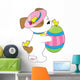 Cute Puppy Easter Egg Wall Decal