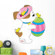 Cute Puppy Easter Egg Wall Decal