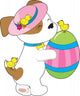 Cute Puppy Easter Egg Wall Decal