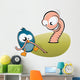 bird and worm Wall Decal