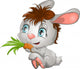 rabbit and carrot Wall Decal