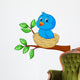 Blue bird cartoon in the nest Wall Decal