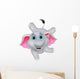 Cute Elephant Circus Wall Decal