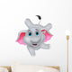 Cute elephant circus Wall Decal