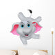 Cute elephant circus Wall Decal