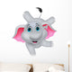Cute elephant circus Wall Decal