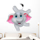Cute elephant circus Wall Decal