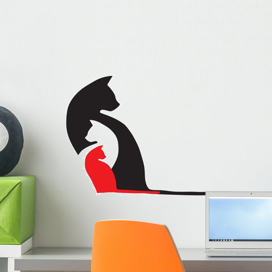 Three Cats Wall Decal