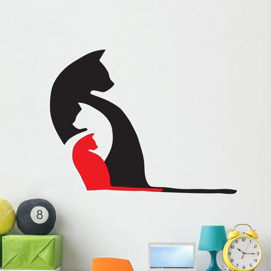 Three Cats Wall Decal