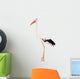 White Stork - Ciconia ciconia. Isolated on white. Wall Decal