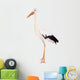 White Stork - Ciconia ciconia. Isolated on white. Wall Decal